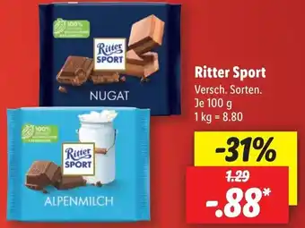 Lidl Ritter Sport 100 g Angebot