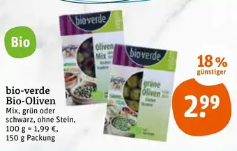 tegut Bio Verde Bio Oliven 150g Angebot