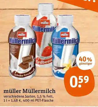 tegut Müller Müllermilch 400ml Angebot