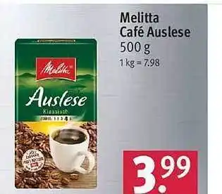 Rossmann Melitta café auslese Angebot