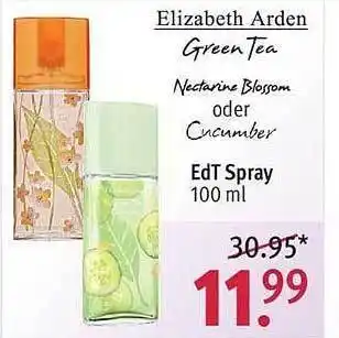 Rossmann Elizabeth arden green tea nectarine blossom oder edt spray Angebot