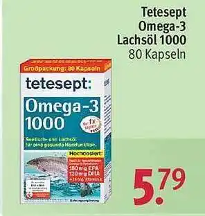 Rossmann Tetesept omega-3 lachsöl 1000 Angebot