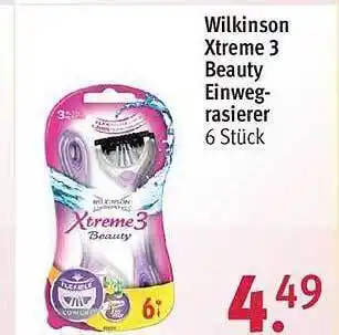 Rossmann Wilkinson xtreme 3 beauty einwegrasierer Angebot