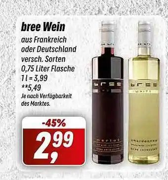 Simmel Bree wein Angebot