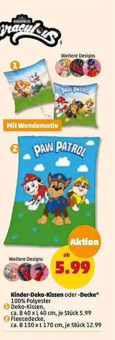 PENNY Paw patrol kinder-deko-kissen oder -decke Angebot