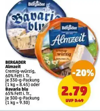 PENNY Bergader almzeit oder bavaria blu Angebot