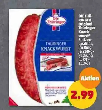 PENNY Die thüringer original thüringer knackwurst Angebot