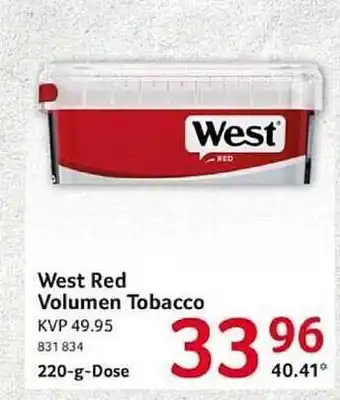 Selgros West red volumen tobacco Angebot