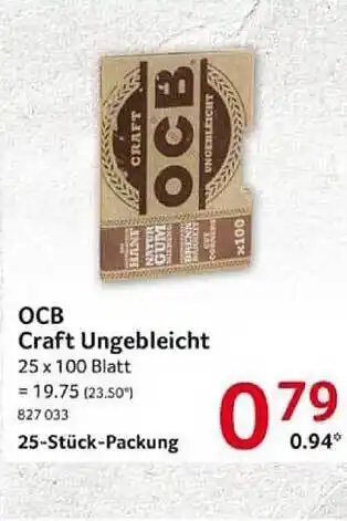 Selgros Ocb craft ungebleicht Angebot