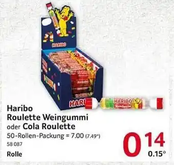 Selgros Haribo roulette weingummi oder cola roulette Angebot