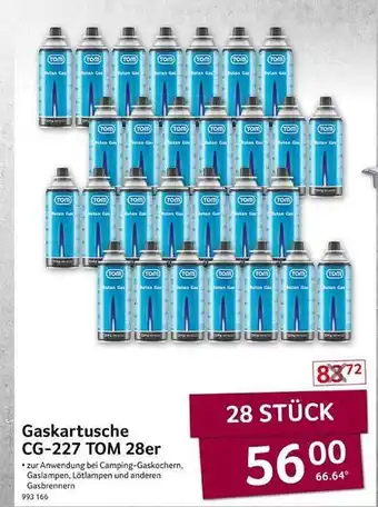 Selgros Gaskartusche cg-227 tom 28er Angebot