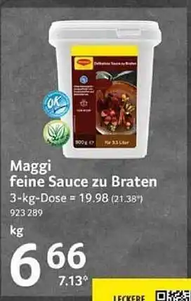 Selgros Maggi feine sauce zu braten Angebot