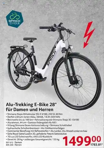 Selgros Sprick cycle alu-trekking e-bike 28 Angebot