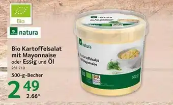 Selgros Natura bio kartoffelsalat mit mayonnaise oder essig und öl Angebot