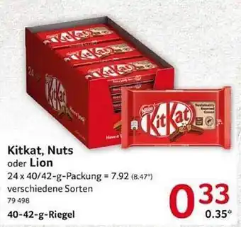 Selgros Kitkat, nuts oder lion Angebot