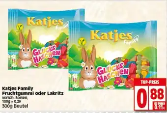 Elli Markt Katjes Family Fruchtgummi oder Lakritz  300g Beutel Angebot