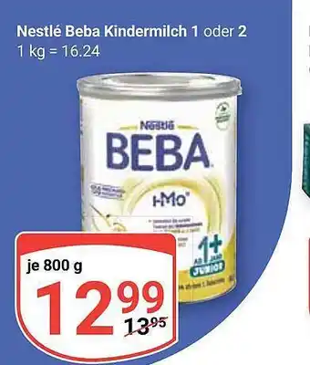 Globus Nestlé beba-kindermilch 1 oder 2 Angebot