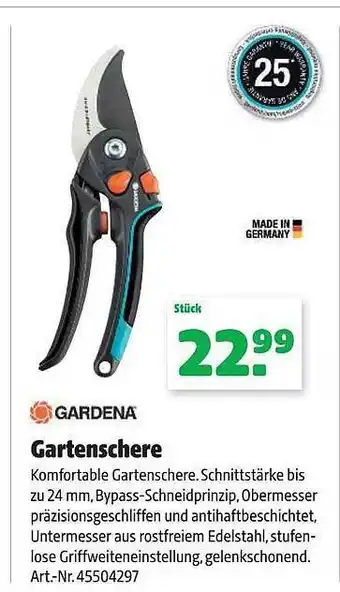 Hagebau Gardena gartenschere Angebot