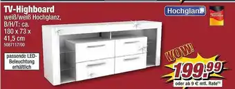 Poco Tv-highboard hochglanz Angebot