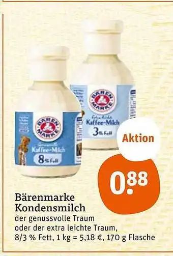 tegut Bärenmarke kondensmilch Angebot