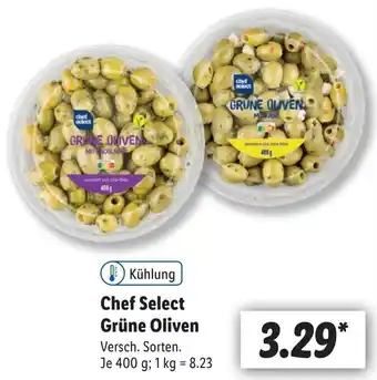 Lidl Chef Select Grüne Oliven 400 g Angebot