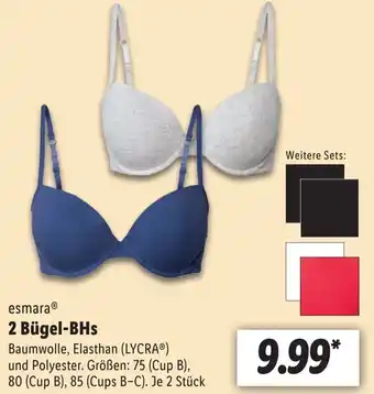 Lidl Esmara 2 Bügel BHs Angebot