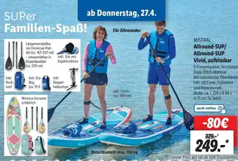 Lidl Mistral Allround SUP/Allround SUP Vivid, aufblasbar Angebot
