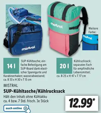 Lidl Mistral SUP Kühltasche/Kühlrucksack Angebot