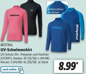 Lidl Mistral UV Schwimmshirt Angebot