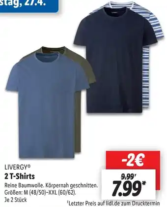 Lidl Livergy 2 T-Shirts Angebot