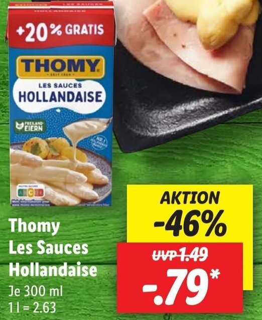 Thomy Les Sauces Hollandaise 300 ml Angebot bei Lidl