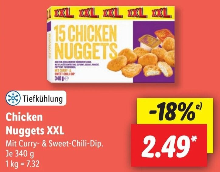 Chicken Nuggets XXL 340 g Angebot bei Lidl