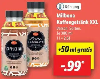 Lidl Milbona Kaffeegetränk XXL 380 ml Angebot