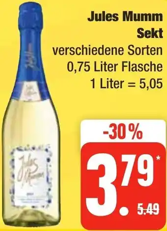 Edeka Frischemarkt Jules Mumm Sekt 0,75 Liter Flasche Angebot