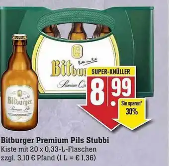 Scheck-in-Center Bitburger premium pils stubbi Angebot