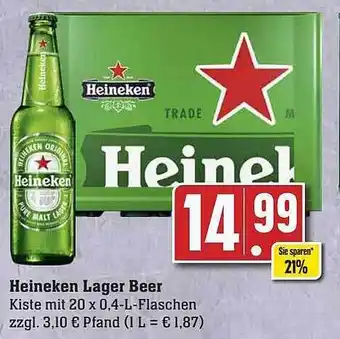 Scheck-in-Center Heineken lager beer Angebot