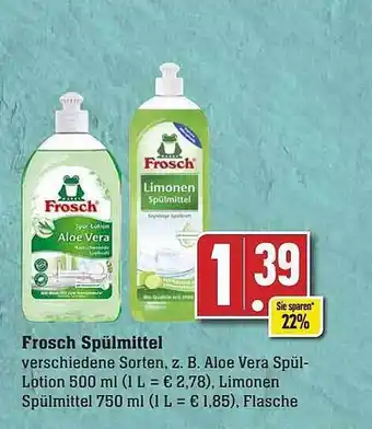 Scheck-in-Center Frosch spülmittel Angebot