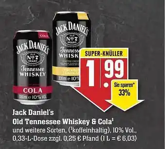 Scheck-in-Center Jack daniel's old tennessee whiskey & cola Angebot