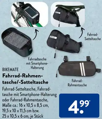 Aldi Süd Bikemate Fahrrad Rahmentasche/Satteltasche Angebot