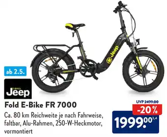 Aldi Süd Jeep Fold E-Bike FR 7000 Angebot