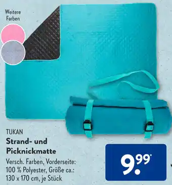 Aldi Süd Tukan Strand und Picknickmatte Angebot