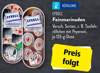 Aldi Süd Lysell Feinmarinaden 125 g Dose Angebot