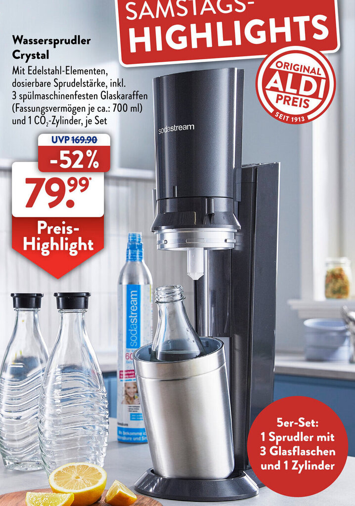 Sodastream Wassersprudler Crystal Angebot bei Aldi Süd