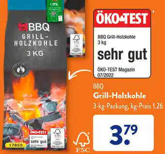 Aldi Süd BBQ Grill Holzkohle 3 kg Packung Angebot