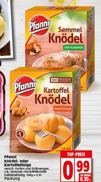 Elli Markt Pfanni Knödel oder Kartoffelteige Angebot