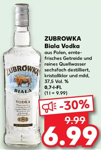 Kaufland Zubrowka Biala Vodka 0,7 L-Fl. Angebot