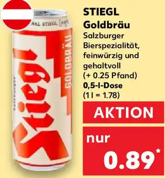 Kaufland Stiegl Goldbräu 0,5 L Dose Angebot