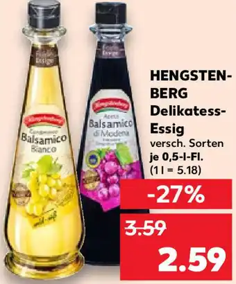 Kaufland Hengstenberg Delikatess Essig 0,5 L-Fl. Angebot