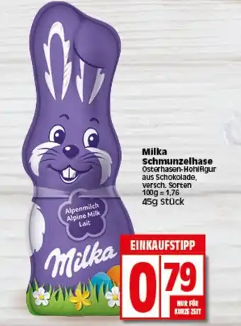 Elli Markt Milka Schmunzelhase 45g Angebot