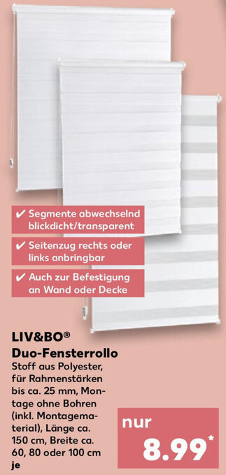 Kaufland Liv&Bo Duo Fensterrollo Angebot